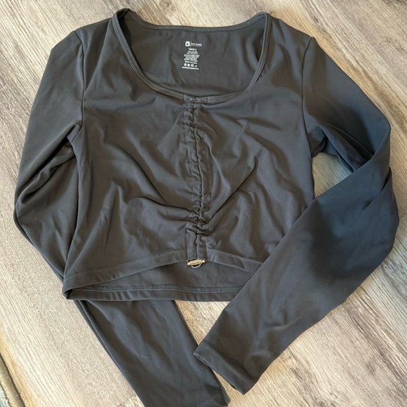 NWOT - Buffbunny Long Sleeve Workout Cinch Crop Top - Picture 1 of 5